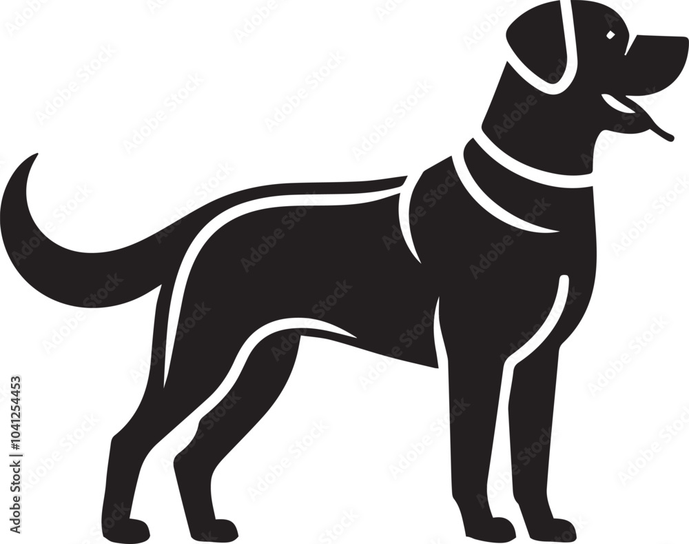 Labrador rottweiler dog vector Labrador rottweiler dog vector