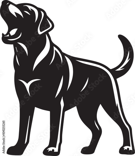 Labrador rottweiler dog vector