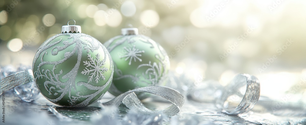 The Elegant Green Christmas Ornaments The Elegant Green Christmas Ornaments