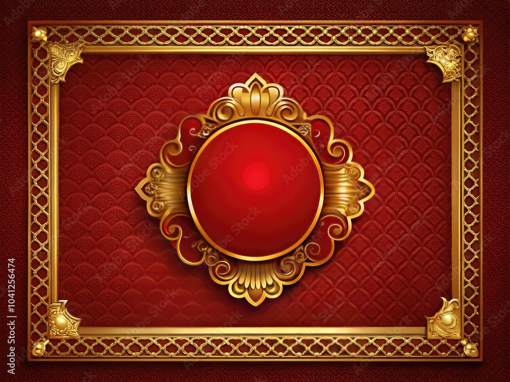 Elegant Red and Gold Certificate Template for Award and Diploma Printing Elegant Red and Gold Certificate Template for Award and Diploma Printing