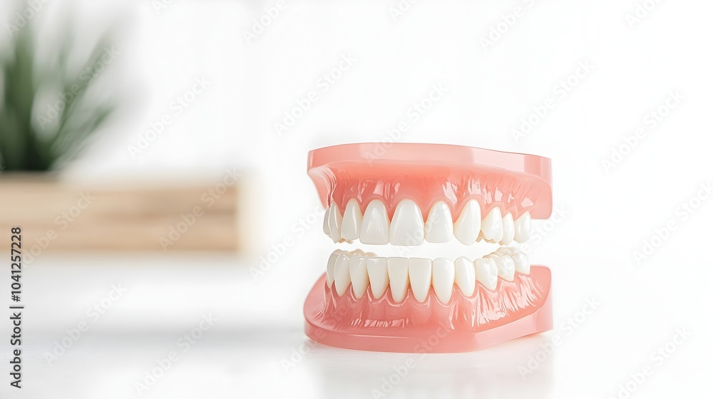 Obraz premium Oral Appliance Therapy for Quiet and Restful Sleep with Clean Background