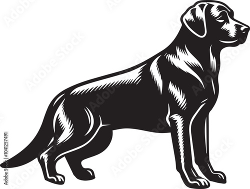 Labrador rottweiler dog vector