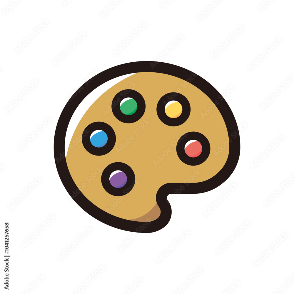 Fototapeta premium Palette outline icon for graphic design, apps and websites