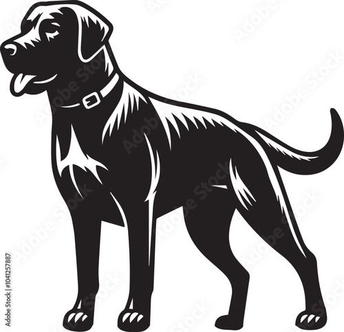 Labrador rottweiler dog vector