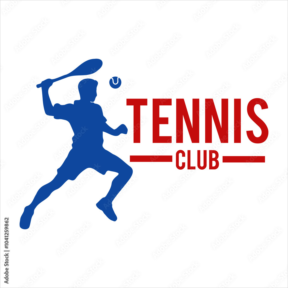 Fototapeta premium Vector silhouette of a person playing tennis