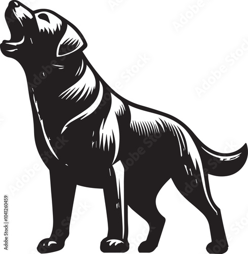 Labrador rottweiler dog vector