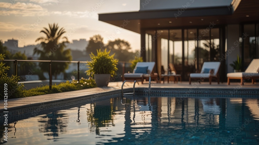 Loft outdoor terrace with swimming pool Loft outdoor terrace with swimming pool