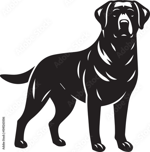 Labrador rottweiler dog vector