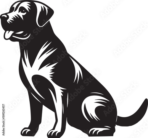 Labrador rottweiler dog vector