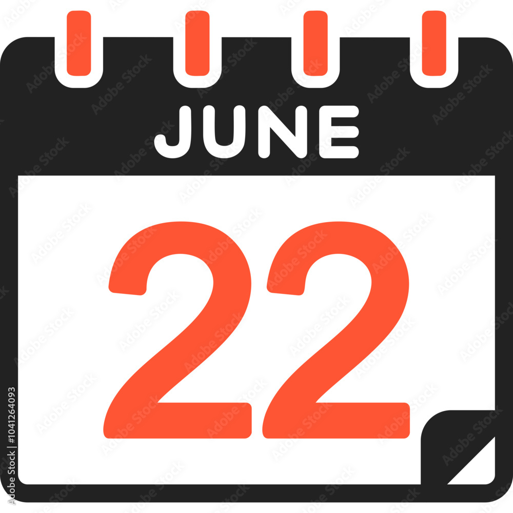 22 June Vector Icon Design 22 June Vector Icon Design