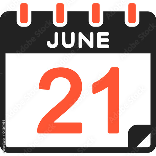 21 June Vector Icon Design