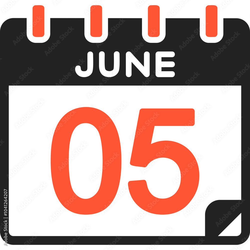 5 June Vector Icon Design 5 June Vector Icon Design