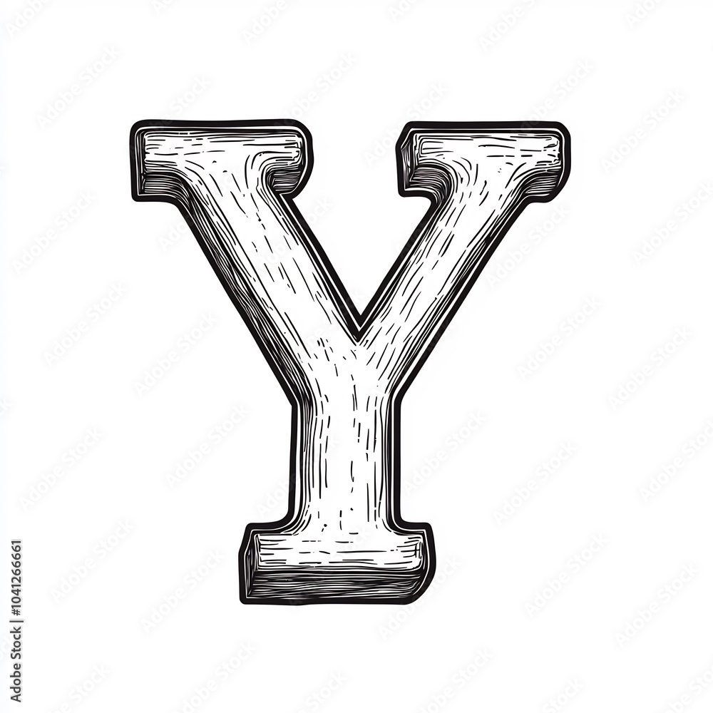 Letter Y in a simple clean black outline on white background perfect for kids to color and learn the alphabet Letter Y in a simple clean black outline on white background perfect for kids to color and learn the alphabet
