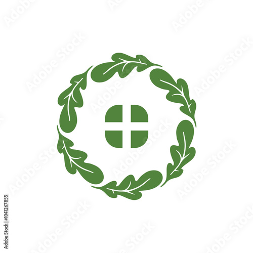 nature green house vector logo eps