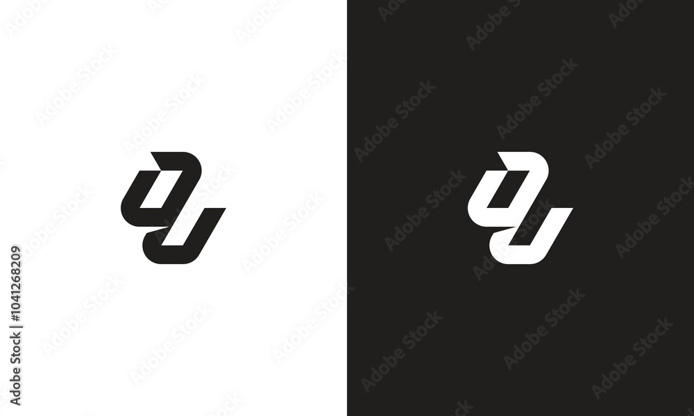 OU logo, monogram unique logo, black and white logo, premium elegant logo, letter OU Vector OU logo, monogram unique logo, black and white logo, premium elegant logo, letter OU Vector