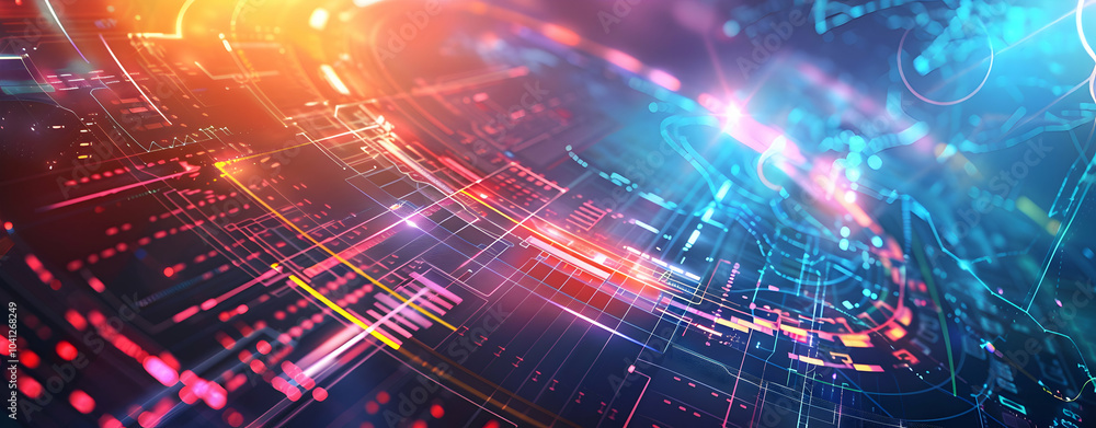 High-Tech Background Design with Geometric Shapes and Gradients High-Tech Background Design with Geometric Shapes and Gradients