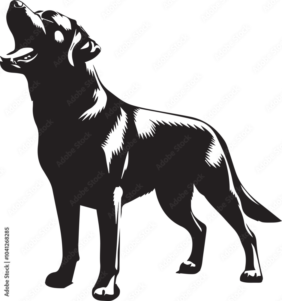 Bull dog vector in black and white Bull dog vector in black and white