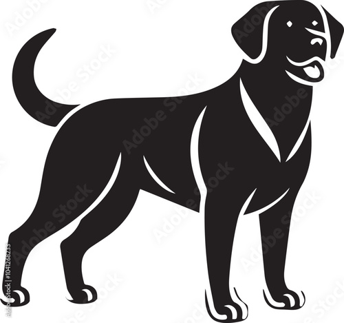 Labrador rottweiler dog vector