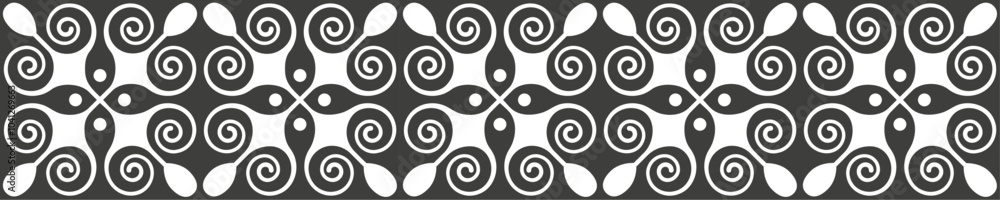 Obraz premium Beautiful line ornamental border