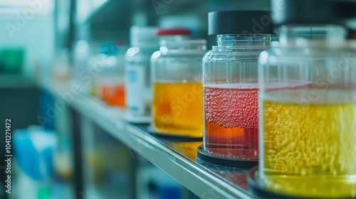 Glass Jars of Chemical Solutions