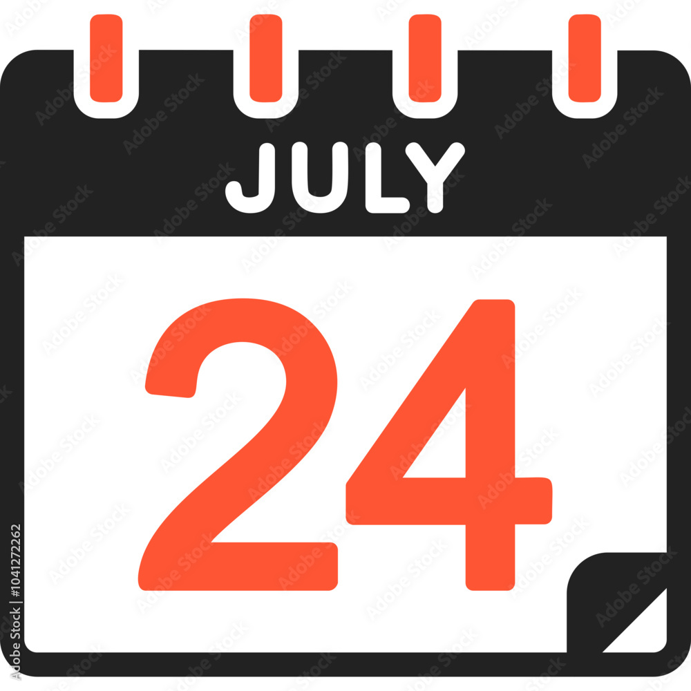 24 July Vector Icon Design 24 July Vector Icon Design