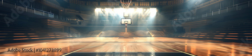 Realistic 3D Rendering of an Indoor Basketball Court