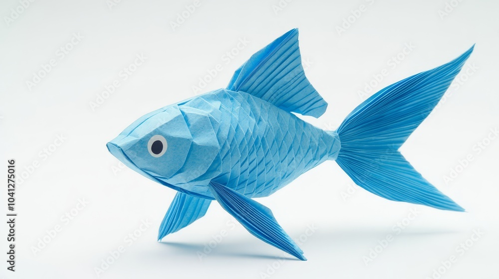 Blue Origami Fish Blue Origami Fish