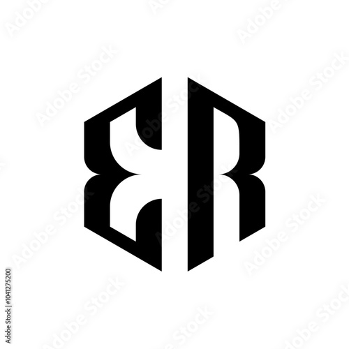 initial ER monogram vector eps