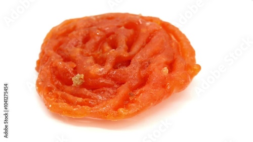 Wallpaper Mural Jalebi or Jilapi Rotating on White Background with Copy Space, Also Known as Zalabia or Mushabak Torontodigital.ca