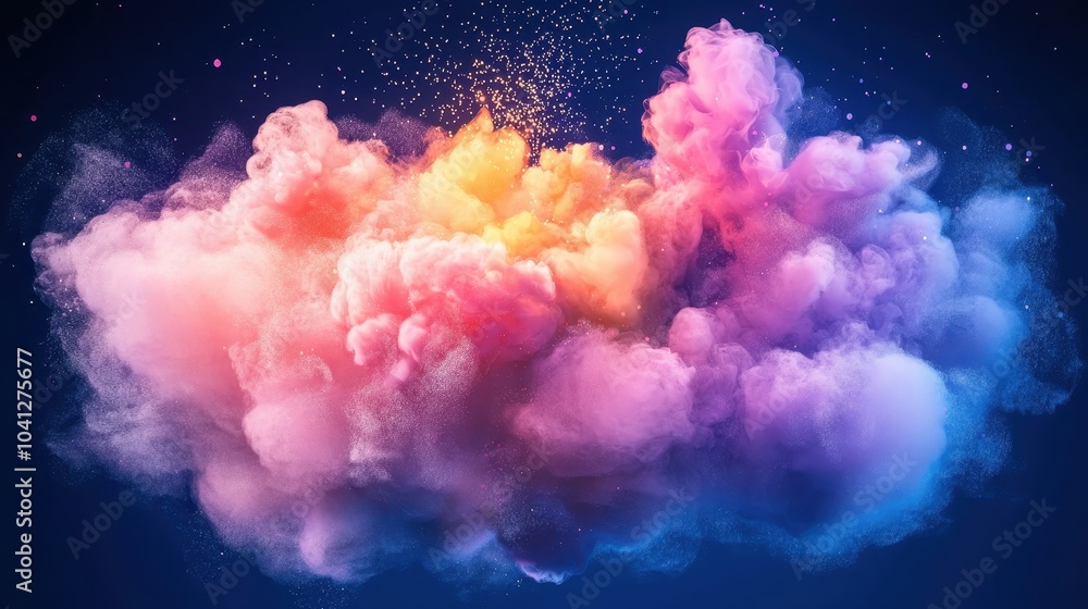 Colorful Magic Explosion in a Fantasy Setting Colorful Magic Explosion in a Fantasy Setting