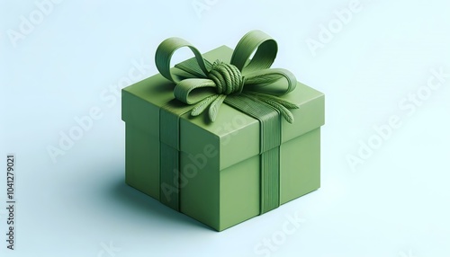 Elegant Green Gift Box with Ribbon Bow