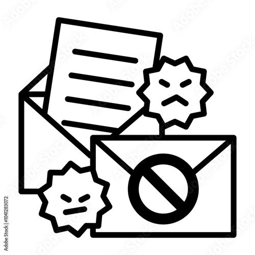 Icon to prevent suspicious emails from being opened.