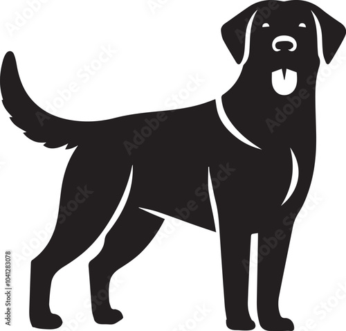 Labrador rottweiler dog vector