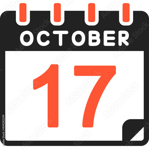 17 October Vector Icon Design