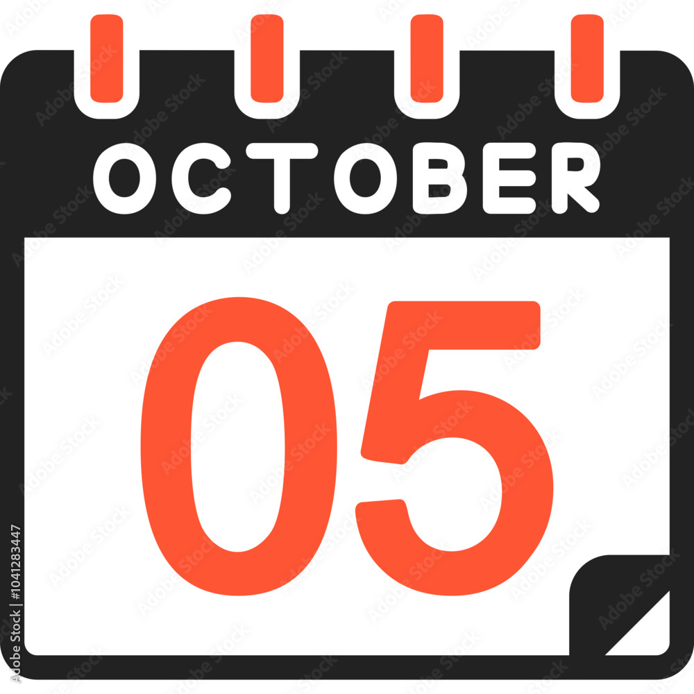 5 October Vector Icon Design 5 October Vector Icon Design