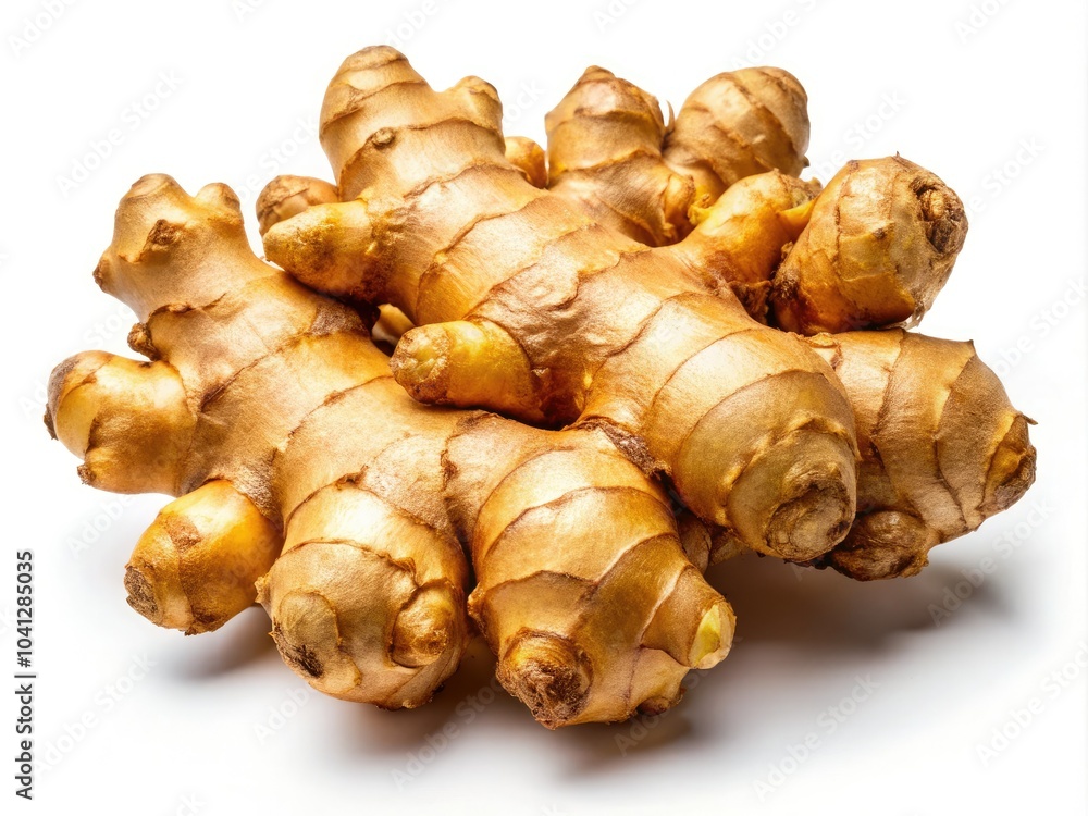 Ginger Isolated on White Background - High-Quality Panoramic Photography Ginger Isolated on White Background - High-Quality Panoramic Photography
