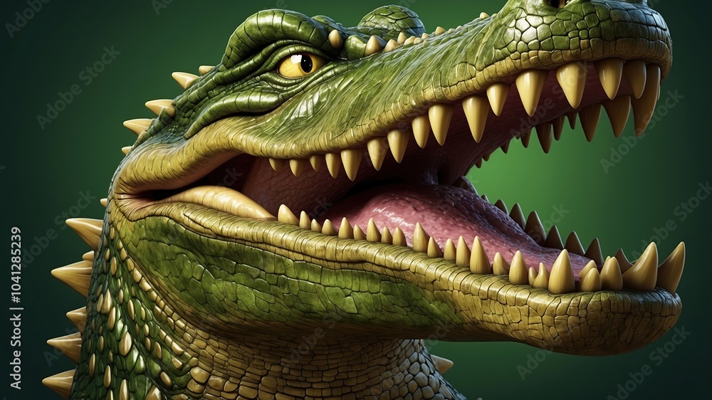 Detailed depiction of a fierce crocodile lurking in murky waters, ideal for adventure illustrations. , Minimalism, Detailed depiction of a fierce crocodile lurking in murky waters, ideal for adventure illustrations. , Minimalism,