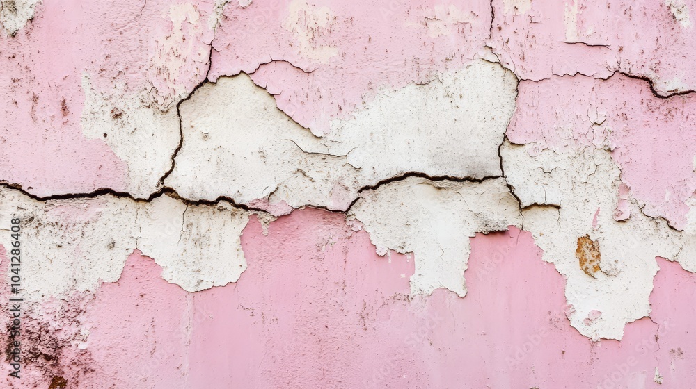 Obraz premium Cracked Pink Wall Texture