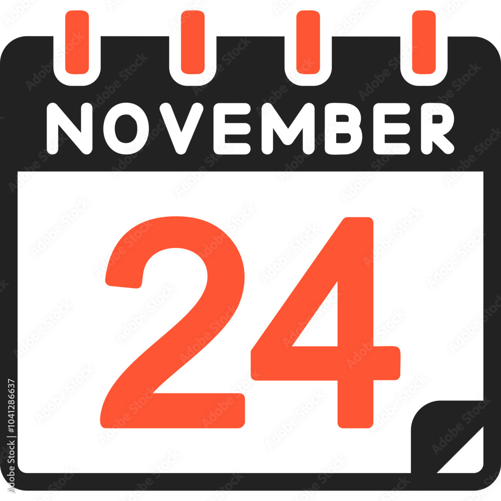 24 November Vector Icon Design 24 November Vector Icon Design