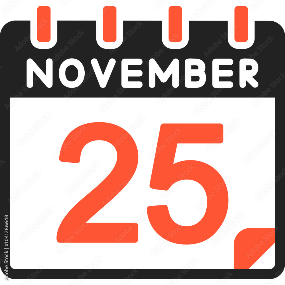 25 November Vector Icon Design 25 November Vector Icon Design