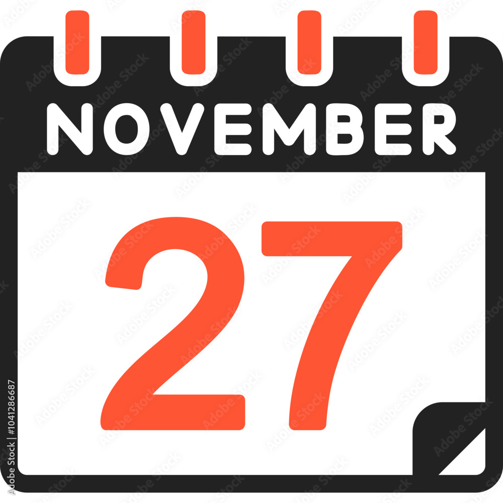 27 November Vector Icon Design 27 November Vector Icon Design