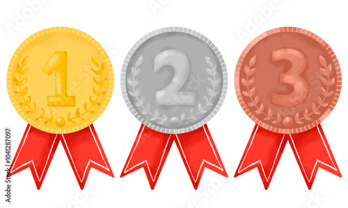Gold, Silver, Bronze Medal Set - 1st, 2nd, 3rd Place Awards