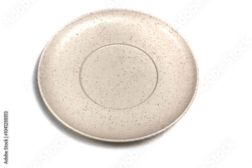 Obraz na płótnie empty plate isolated on white w salonie