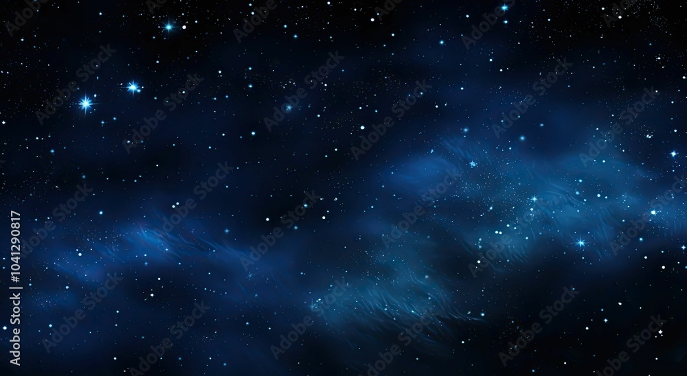 Naklejka premium Night sky with stars and nebula.