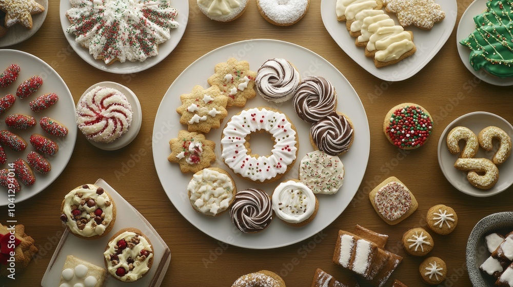 Beautifully Arranged Holiday Cookie Exchange Display Beautifully Arranged Holiday Cookie Exchange Display
