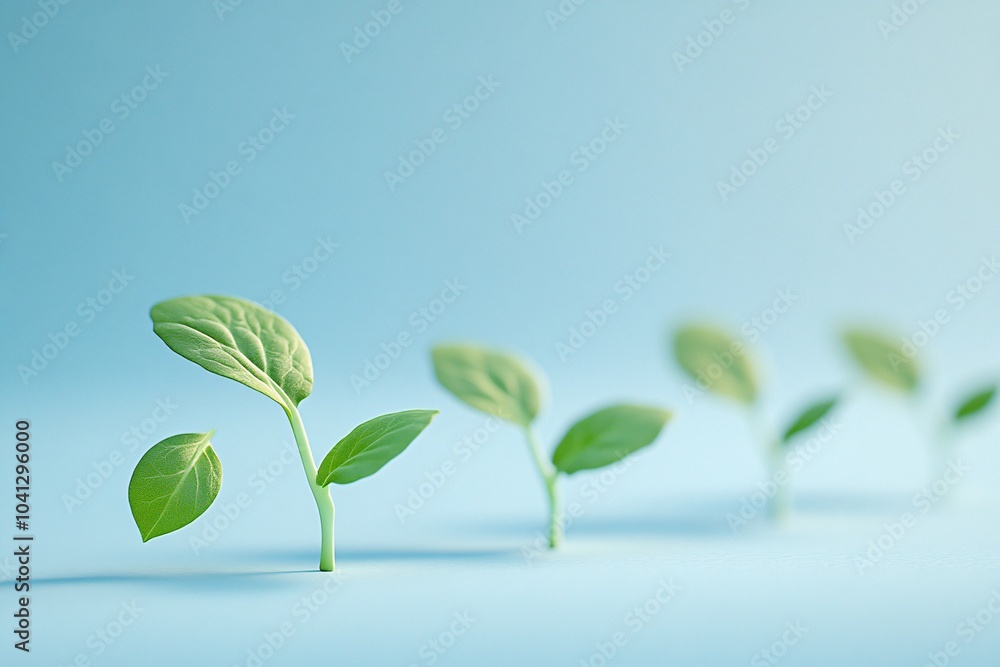 Green Sprout Growth - Minimalist Nature Photography Green Sprout Growth - Minimalist Nature Photography
