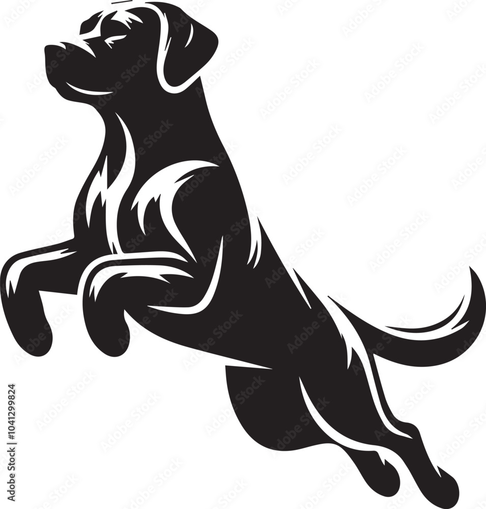 Obraz premium Bull dog vector in black and white