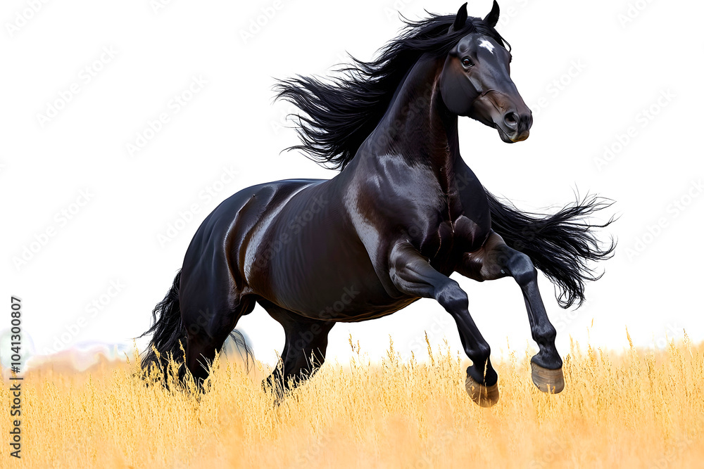 running horse in the field running horse in the field