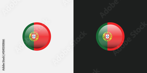 Portugal Flag Circle National Flag	