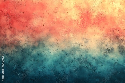 Abstract textured background with a gradient of orange and blue